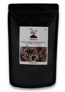 MokkaFarms Traditional South Indian Filter Coffee - 100% Pure Arabica | 0% Chicory | Fresh Roast & Ground, Pure, Rich, Flavor, Aroma | Farm to Fork, Estate Coffee | One-way Valve Zip-lock Bag |