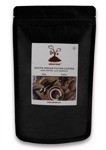 MokkaFarms Robusta South Indian Filter Coffee | 100% Robusta Blend | 0% Chicory | Rich, Flavourful & Aromatic | Farm to Fork | Freshly Roast & Ground, Single Origin Coffee | One-way Valve Zip-lock Bag/ Pouch |