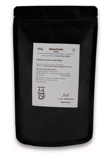 MokkaFarms Premium 100% Pure Arabica/ Robusta/ Blend Ground Coffee - Aero Press | Fresh & Single Origin | Plantation A/AA Beans | Rich, Flavourful & Aromatic | One Way Valve Zip-Lock Bag |