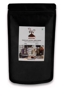 MokkaFarms Premium 100% Pure Arabica/ Robusta/ Blend Ground Coffee - Aero Press | Fresh & Single Origin | Plantation A/AA Beans | Rich, Flavourful & Aromatic | One Way Valve Zip-Lock Bag |