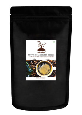 MokkaFarms Traditional South Indian Filter Coffee - Dyumni Coffee | 70% Arabica - 30% Chicory Blend | Freshly Roast & Ground, Strong & Flavourful | Farm to Fork | One-way Valve Zip-lock Bag |