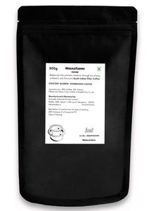 MokkaFarms Traditional South Indian Filter Coffee - Exuberance Coffee | 90% Coffee, 10% Chicory | Fresh Roast & Ground, Strong, Flavour | Farm to Fork, Estate Coffee | One-way Valve Zip-lock Bag |