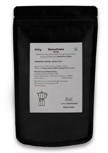 MokkaFarms Premium 100% Pure Arabica/ Robusta/ Blend Ground Coffee - Moka Pot | Fresh & Single Origin | Plantation A/AA Beans | Rich, Flavourful & Aromatic | One Way Valve Zip-Lock Bag |