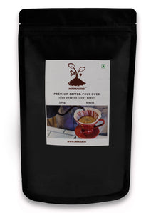 MokkaFarms Premium 100% Pure Arabica/ Robusta/ Blend Ground Coffee - Pour Over | Fresh & Single Origin | Plantation A/AA Beans | Rich, Flavourful & Aromatic | One Way Valve Zip-Lock Bag |