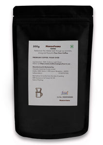 MokkaFarms Premium 100% Pure Arabica/ Robusta/ Blend Ground Coffee - Pour Over | Fresh & Single Origin | Plantation A/AA Beans | Rich, Flavourful & Aromatic | One Way Valve Zip-Lock Bag |