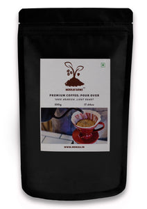 MokkaFarms Premium 100% Pure Arabica/ Robusta/ Blend Ground Coffee - Pour Over | Fresh & Single Origin | Plantation A/AA Beans | Rich, Flavourful & Aromatic | One Way Valve Zip-Lock Bag |