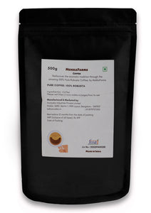 MokkaFarms Robusta South Indian Filter Coffee | 100% Robusta Blend | 0% Chicory | Rich, Flavourful & Aromatic | Farm to Fork | Freshly Roast & Ground, Single Origin Coffee | One-way Valve Zip-lock Bag/ Pouch |