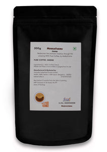 MokkaFarms Traditional South Indian Filter Coffee - Serene Coffee | 80% Arabica, 20% Robusta | 0% Chicory | Fresh Roast & Ground, Rich, Flavour, Aroma | Farm to Fork, Estate Coffee | One-way Valve Zip-lock Bag/ Pouch |