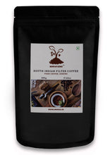 Load image into Gallery viewer, MokkaFarms Traditional South Indian Filter Coffee - Serene Coffee | 80% Arabica, 20% Robusta | 0% Chicory | Fresh Roast &amp; Ground, Rich, Flavour, Aroma | Farm to Fork, Estate Coffee | One-way Valve Zip-lock Bag/ Pouch |