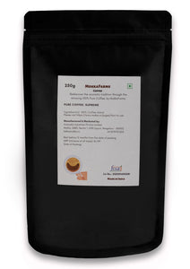 MokkaFarms South Indian Filter Supreme Coffee | 40% Arabica - 60% Robusta Blend | 0% Chicory | Rich, Flavourful & Aromatic | Farm to Fork | Freshly Roast & Ground, Single Origin Coffee | One-way Valve Zip-lock Bag/ Pouch |