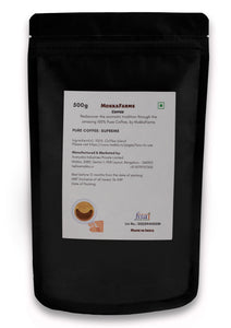 MokkaFarms South Indian Filter Supreme Coffee | 40% Arabica - 60% Robusta Blend | 0% Chicory | Rich, Flavourful & Aromatic | Farm to Fork | Freshly Roast & Ground, Single Origin Coffee | One-way Valve Zip-lock Bag/ Pouch |